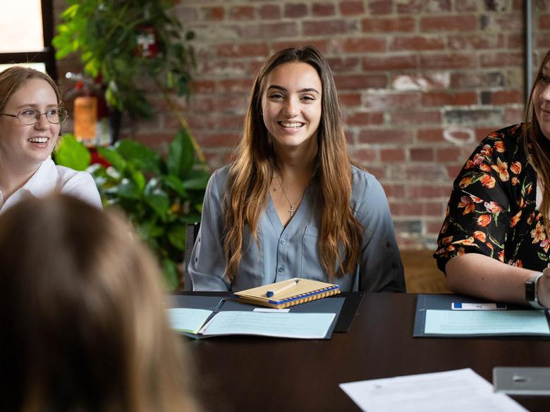 Photo of students smiling